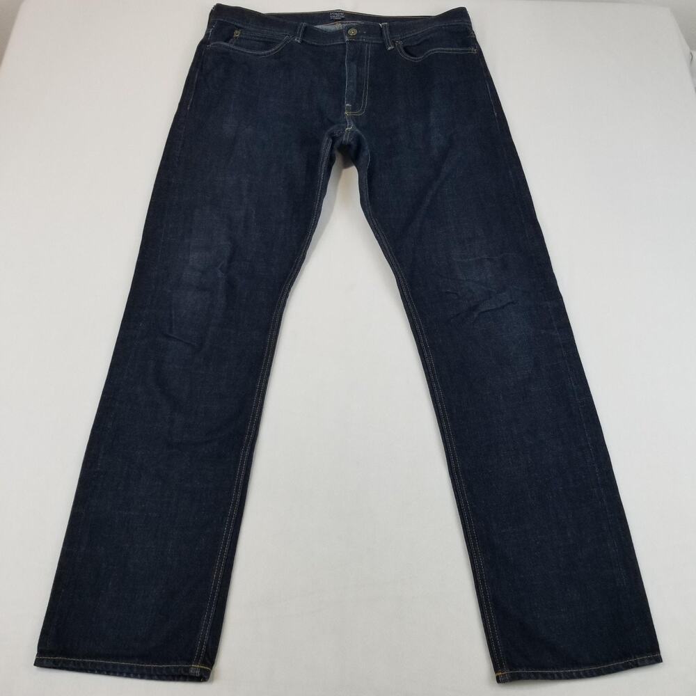 J.Crew Jeans Mens 35x33 Blue The Sutton C9871 Slim Straight Dark Wash Denim